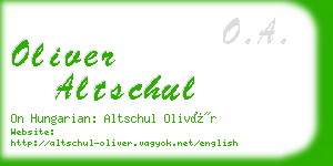 oliver altschul business card